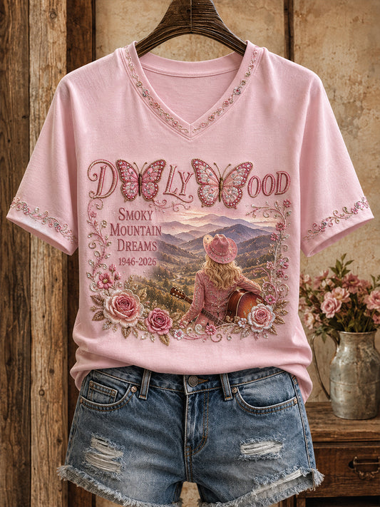Women's Country Music Lover Art Printed T-shirt