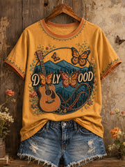 Women's Country Music Lover Art Printed T-shirt