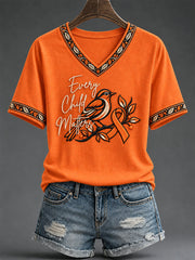 Women's Every Child Matters Printed Casual T-Shirt