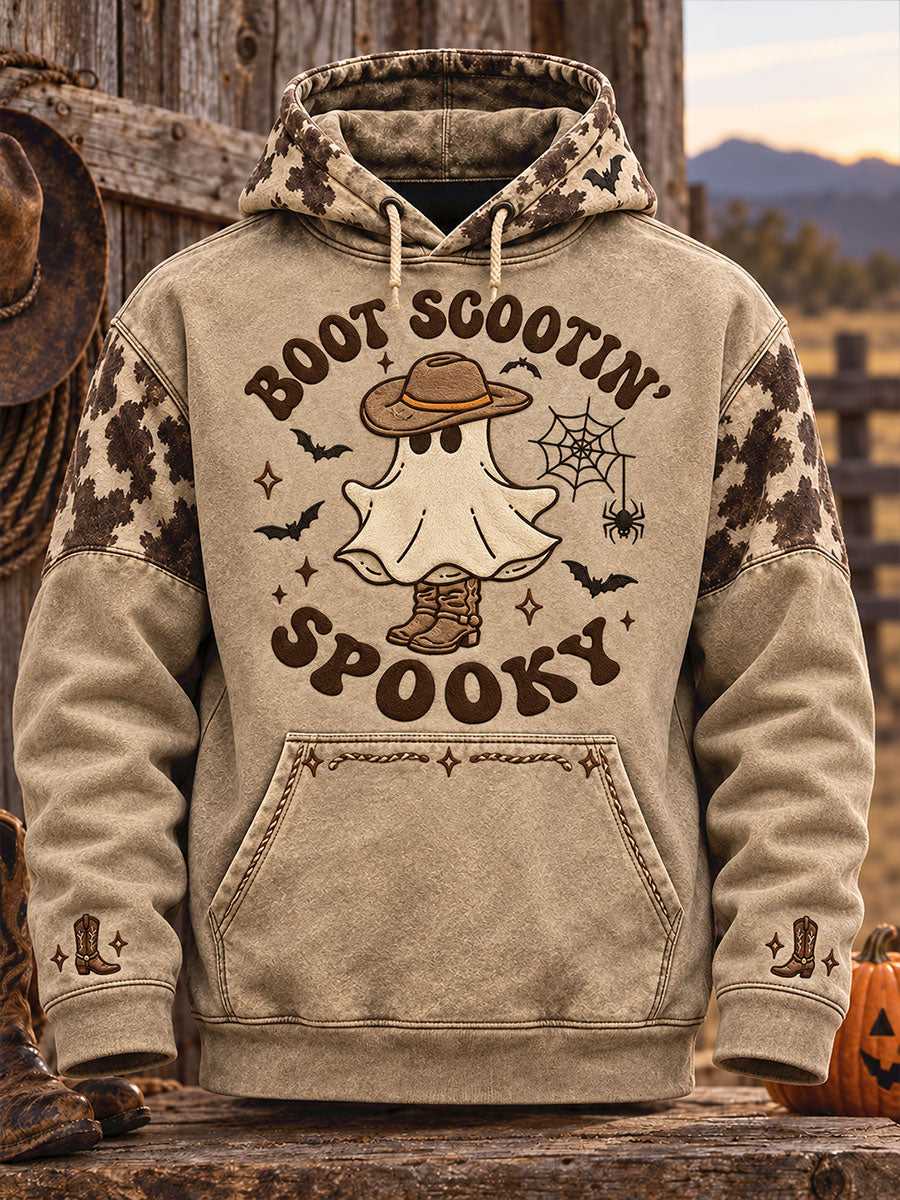 Men's Western Halloween Art Printed Hoodie